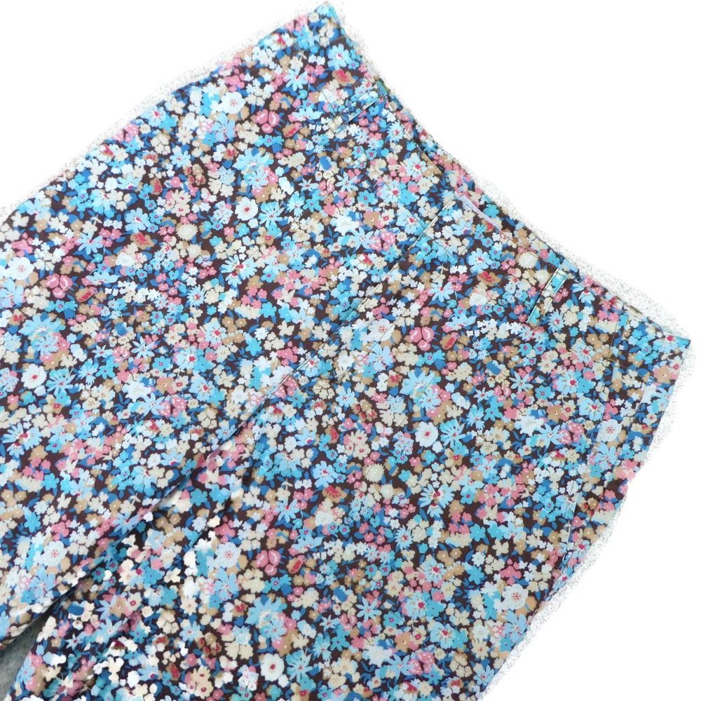 29x21.5 Vintage Ditsy Floral Pants Liz Claiborne Crop Stretch High Waist 10 M - Picture 6 of 8